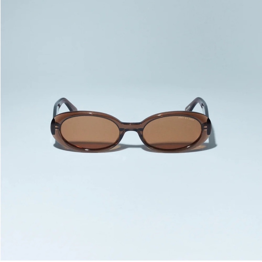 DMY by DMY Valentina Transparent Brown Oval Sunglasses